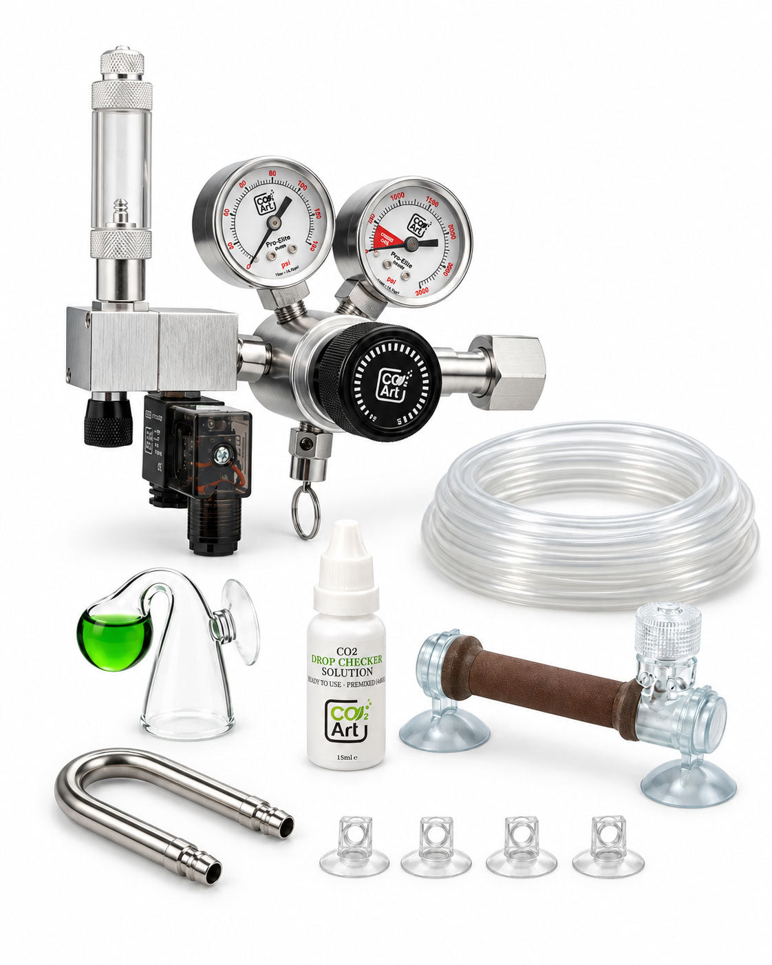 Nytt komplett akvarie-CO2-system Pro-Elite Series V2 med Flux_ diffusor i akvariet