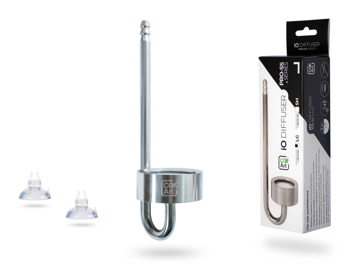 NY IO Diffuser - Rostfri Stålserie - CO2-diffusor för akvarium