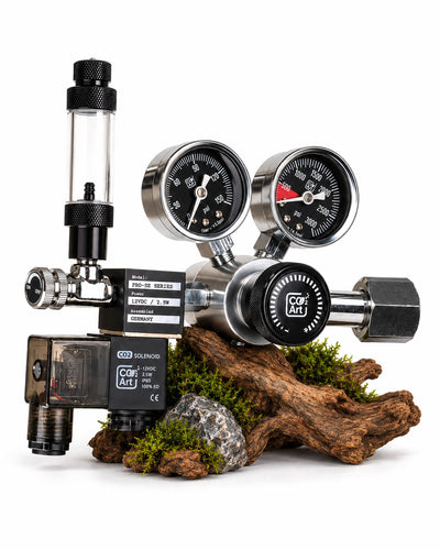PRO-SE-serien – Akvarium CO2 Dual Stage Regulator med integrerad solenoid