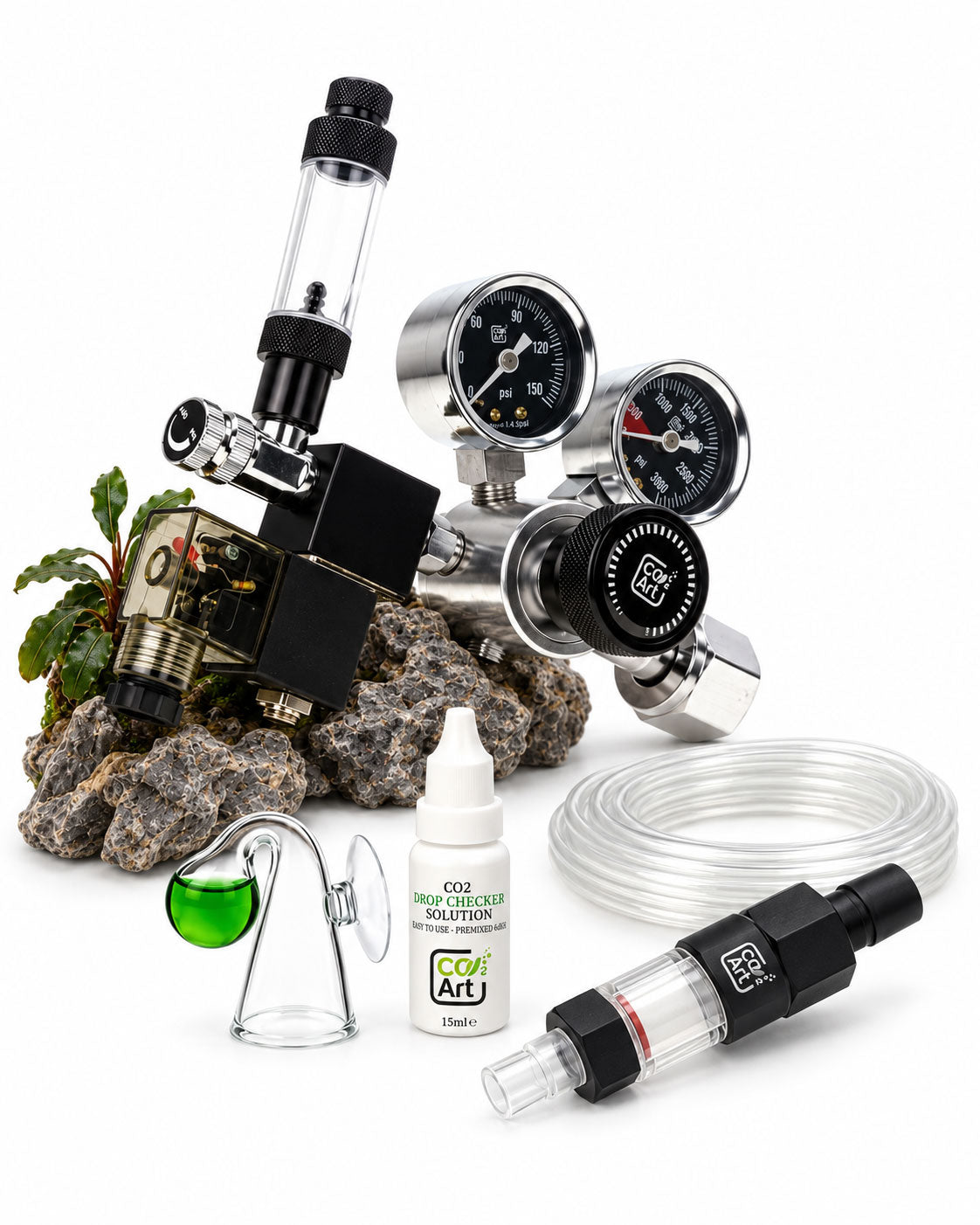 Pro-SE Series Komplett akvarium CO2-system med ny Inline CO2-diffusor
